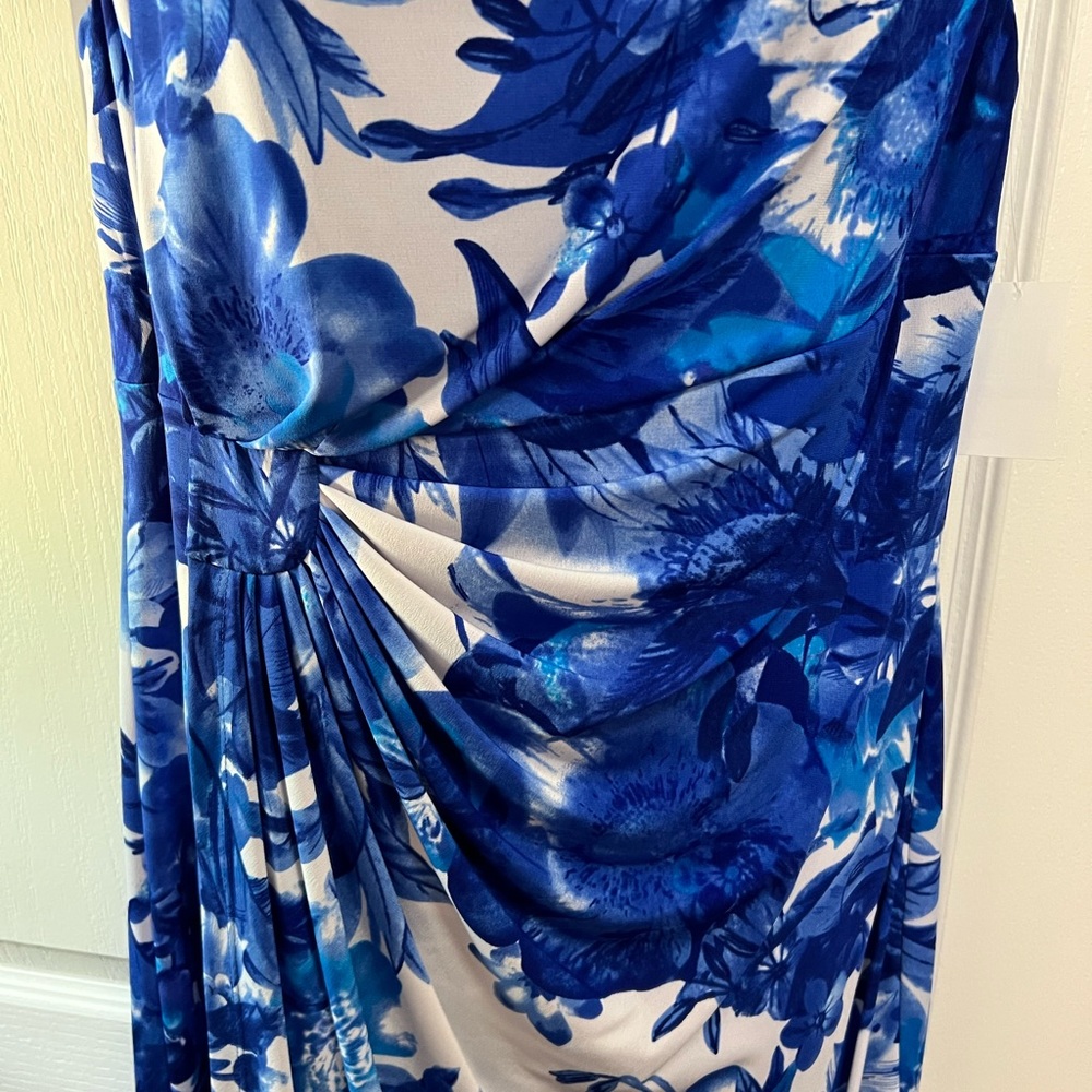 NWT Blue/White Floral Women's Dress - Picture 2 of 5